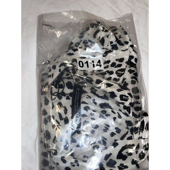 Zara Black & White Leopard Print Button-Up Long Sleeve Lightweight Women Blouse - Picture 10 of 10